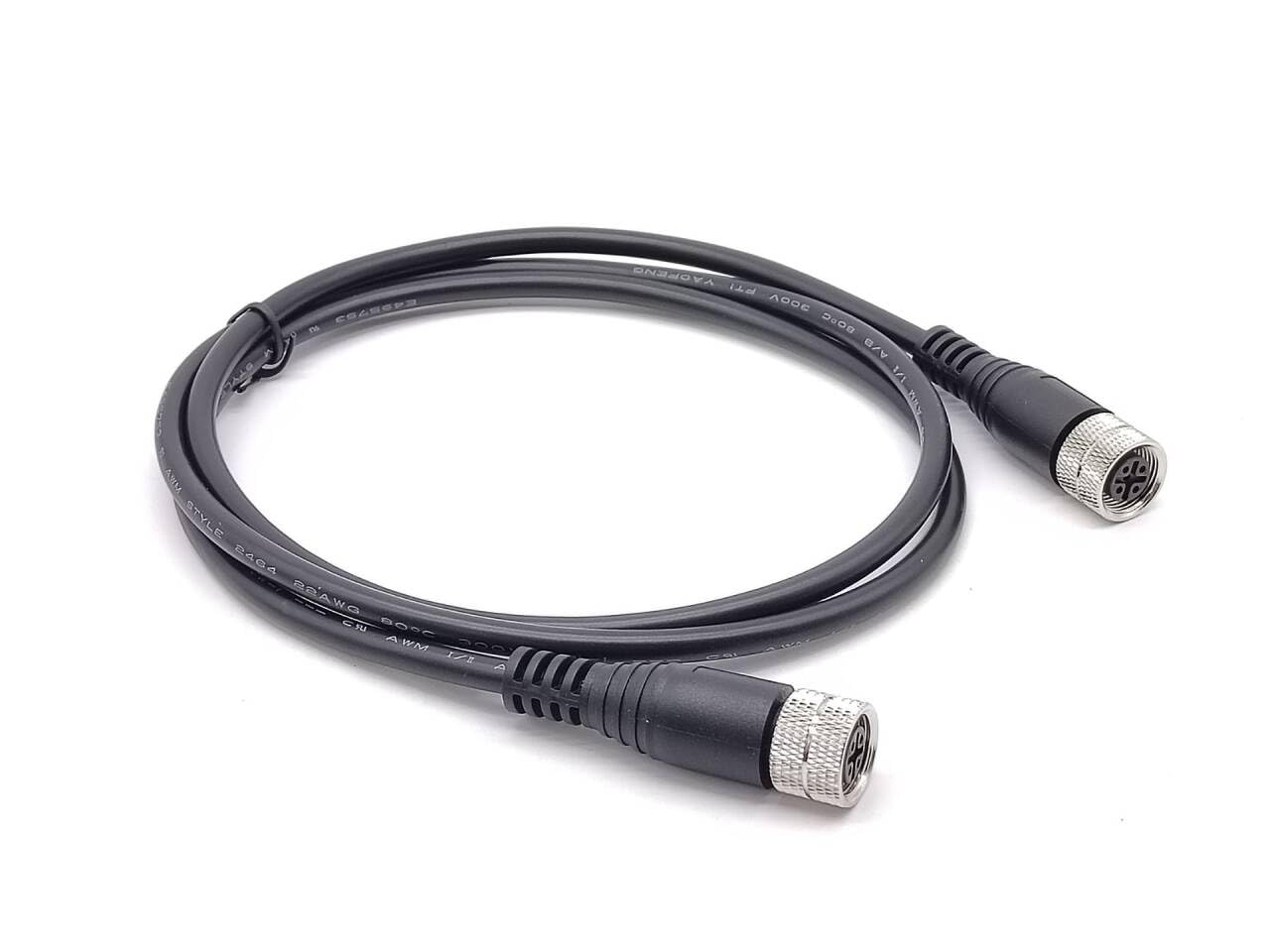 Elecbee M12 Connector 5 Pin A-Code Female to Female Double Ended Cable 1M/3.3ft