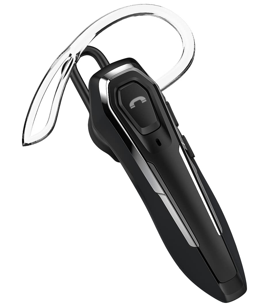 Micool Trucker Bluetooth Headset, Noise Cancelling Single Ear Headset, 30H Talking Time, Hands Free Bluetooth Earpiece for Cell Phones