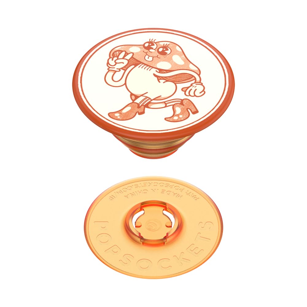 PopSockets Adhesive Phone Grip, Holder, Phone Stand, Orange - Mushie Groove