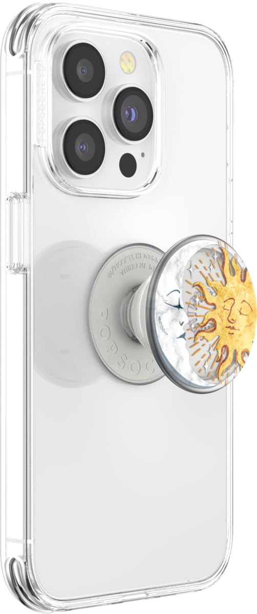 PopSockets Adhesive Phone Grip, Holder, Phone Stand, Plants - Translucent Sun and Moon