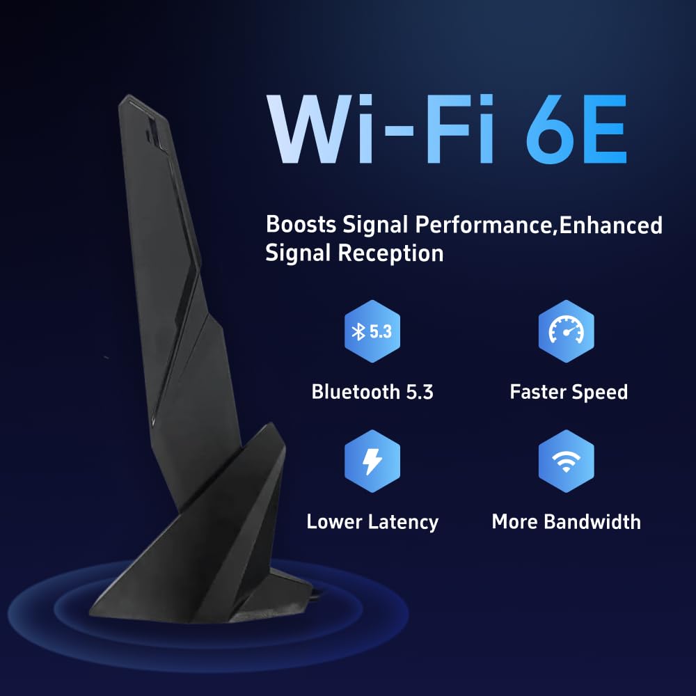 SAMXI SMA WiFi 6e 2T2R Antenna 2.4G/5G Dual Band for GIGABYTE AORUS Z390 Z270 Z370 Z490 Z590 Z690 X470 X570 X570S X570I H470 H470I H610 B460 B450 B550