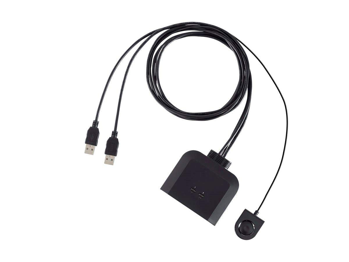 Monoprice 2x4 USB 2.0 Peripheral Sharing Switch, Allows 2 Computers to Share 4 USB Devices