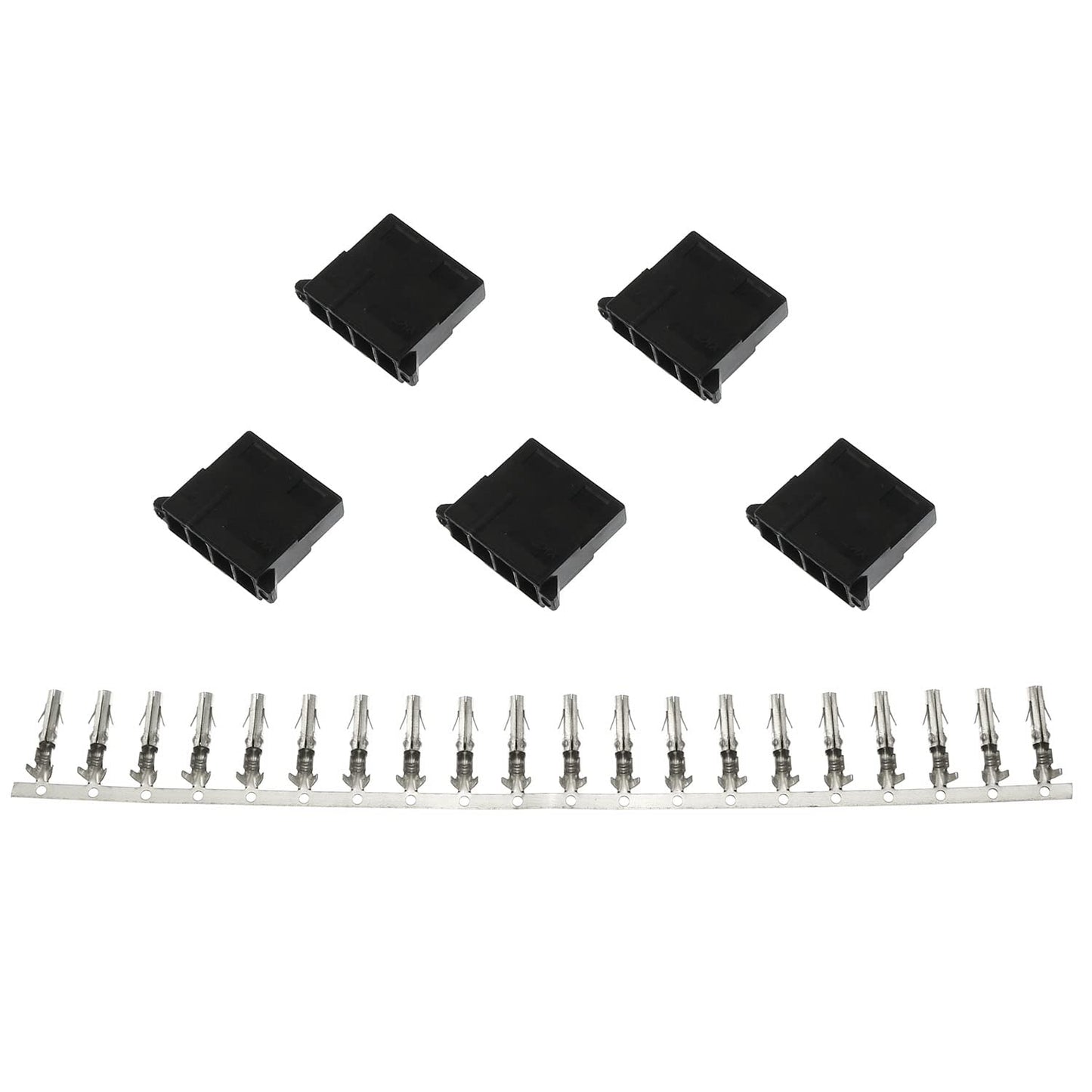 Maxmoral 5PCS Molex 4-Pin Female PC Power Connector Kit
