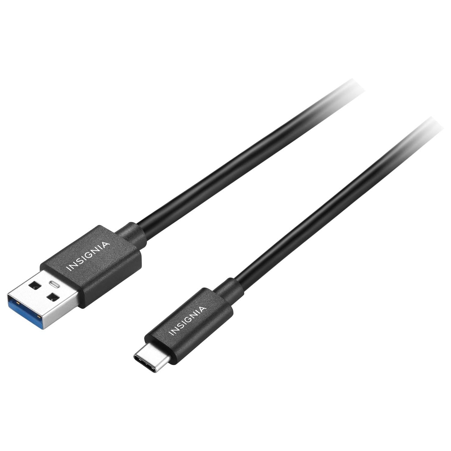 INSIGNIA USB Cables, 20Gbps High-Speed Charging & Data Sync, Braided Nylon, Compatible with MacBook, Laptop, iPhone, iPad, Android (3.3 ft (Black)