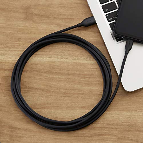 Amazon Basics USB-C to USB-A 2.0 Fast Charger Cable, 480Mbps Speed, USB-IF Certified, for Apple iPhone 16/15, iPad, Samsung Galaxy, Tablets, Laptops