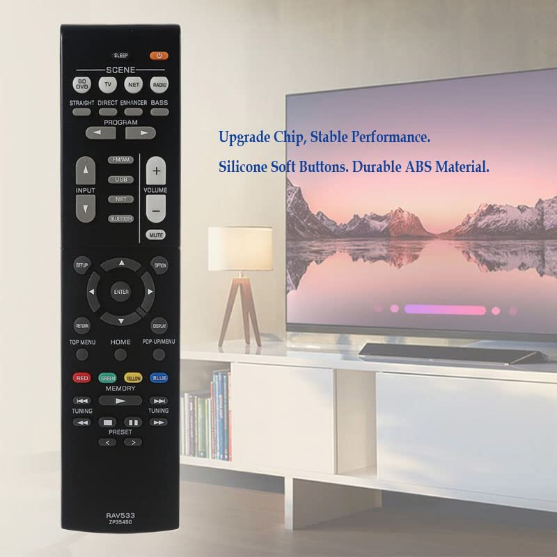 Replacement Remote Control for Yamaha RX-V379 RX-V381 RX-V383 RX-V385 RX-V483 RX-V579 RX-V581 HTR-3068 RX-V585 RX-V481 HTR-2067 RX-V479 RX-V479BL AV