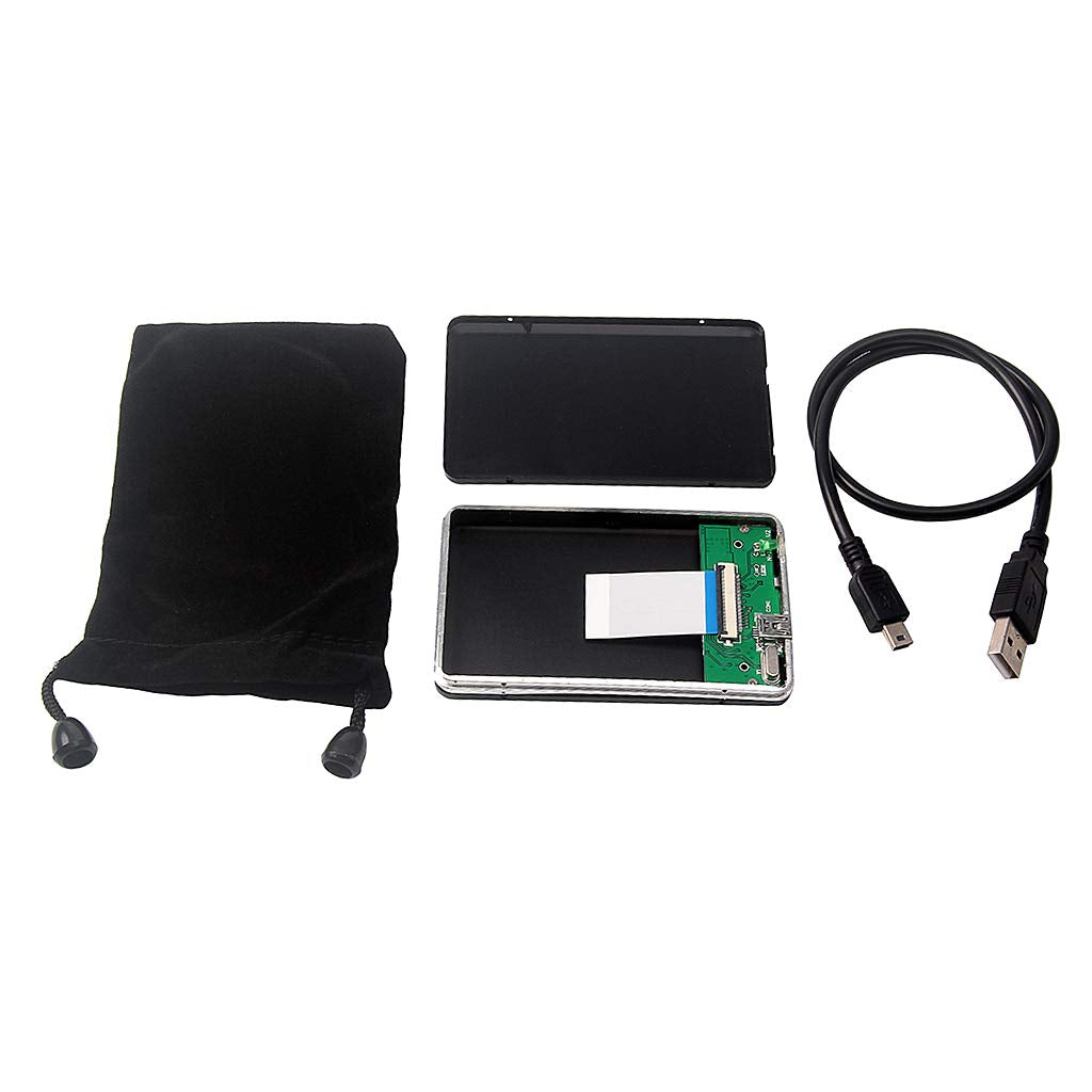 USB 2.0 to 1.8'' CE/ZIF Hard Drive Disk HDD Aluminum Enclosure External Case