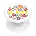 PopSockets Adhesive Phone Grip, Holder, Phone Stand, Flower - Be Kind Embroidery