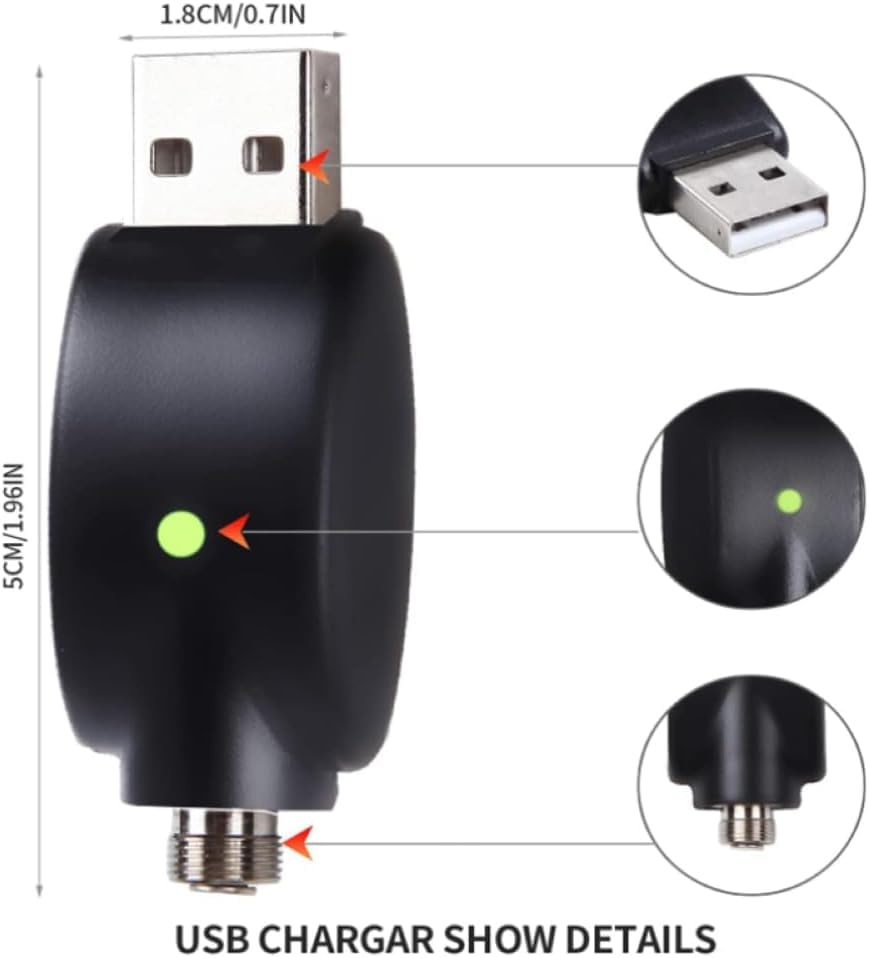 USB Thread Cable,USB Smart Charger Cable, Overcharge Protection Adapter with LED Indicator Adapter for Wireless Soldering Iron 2Pieces