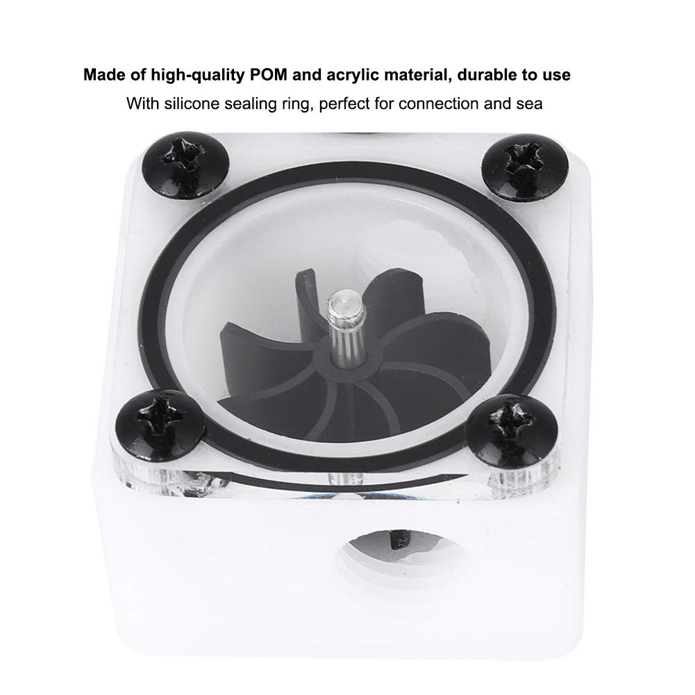 Water Cooling Meter,2Way G1/4 Thread Revolving Speed Water Cooling Meter Indicator for PC Water Cooling System (2 Way)