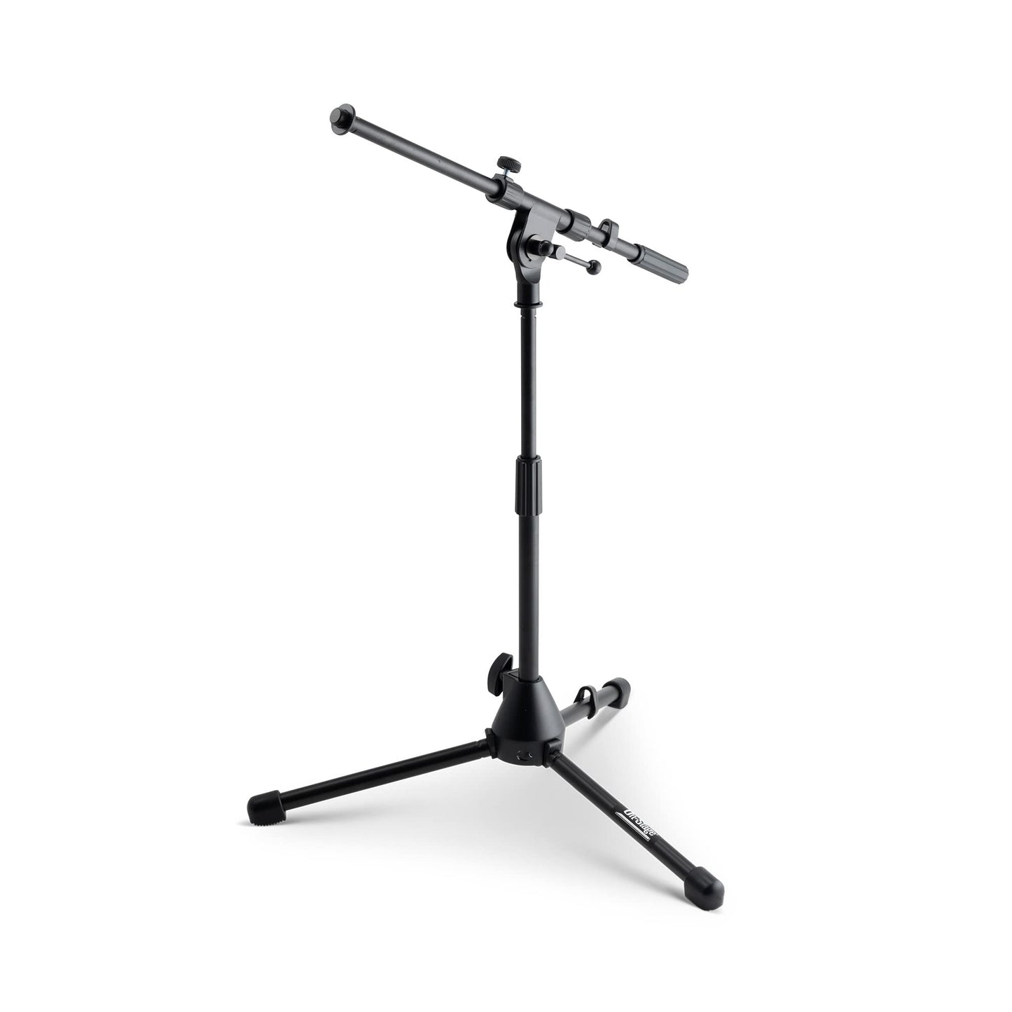 On-Stage MS7411B Drum/Amp Tripod Mic Stand with Boom (Short Microphone Setup, Miking for Drums and Amps, Adjustable Height and Boom, 5/8?-27