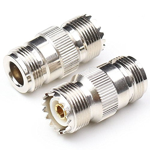 ANHAN N Female to UHF Female Connectors PL259 to N Type Coaxial Connectors Adapters 2Packs