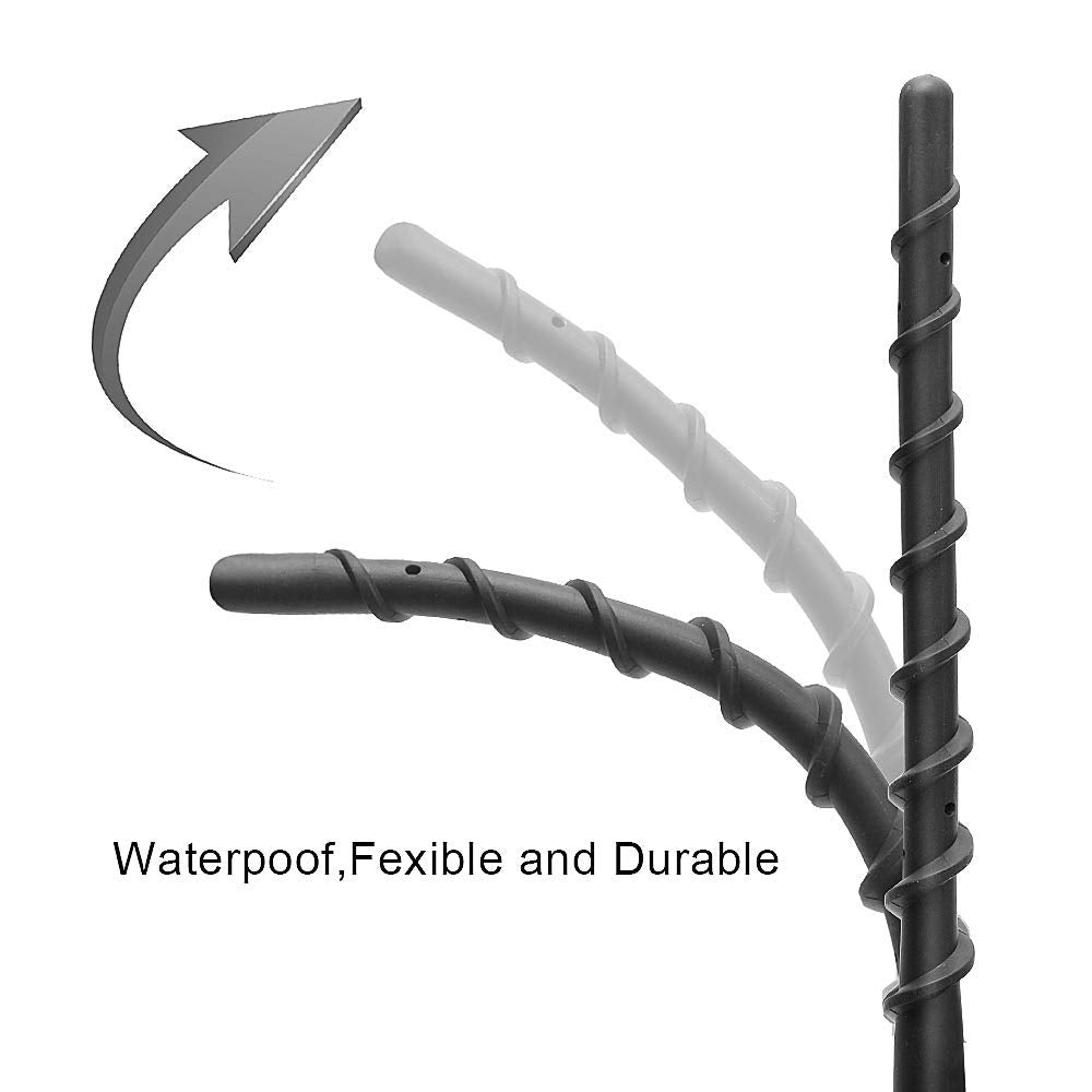 Car Wash Proof Antenna for Chevy Silverado and GMC Sierra Accessories (2009-2025) | 9 inch Spiral Direct Short Replacement Antenna (M7 Thread)