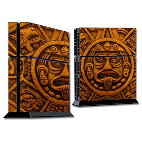 MightySkins Skin Compatible with Sony PS4 Console - Carved Aztec | Protective, Durable, and Unique Vinyl Decal wrap Cover | Easy to Apply, Remove,