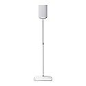 Sanus Speaker Stand for Sonos Era 100 Speakers - Height Adjustable Single Stand w/Easy 3 Step Install - Includes Rubber Feet & Carpet Spikes - White