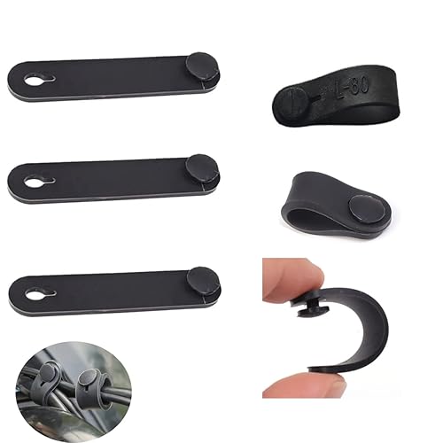 YehVeh 6 Pack Brake Line Ties Rubber Soft Bandage Strap Protector Wire Cable Cord Organizer for Motorcycle Bicycle Frame Protection Tubing Throttle
