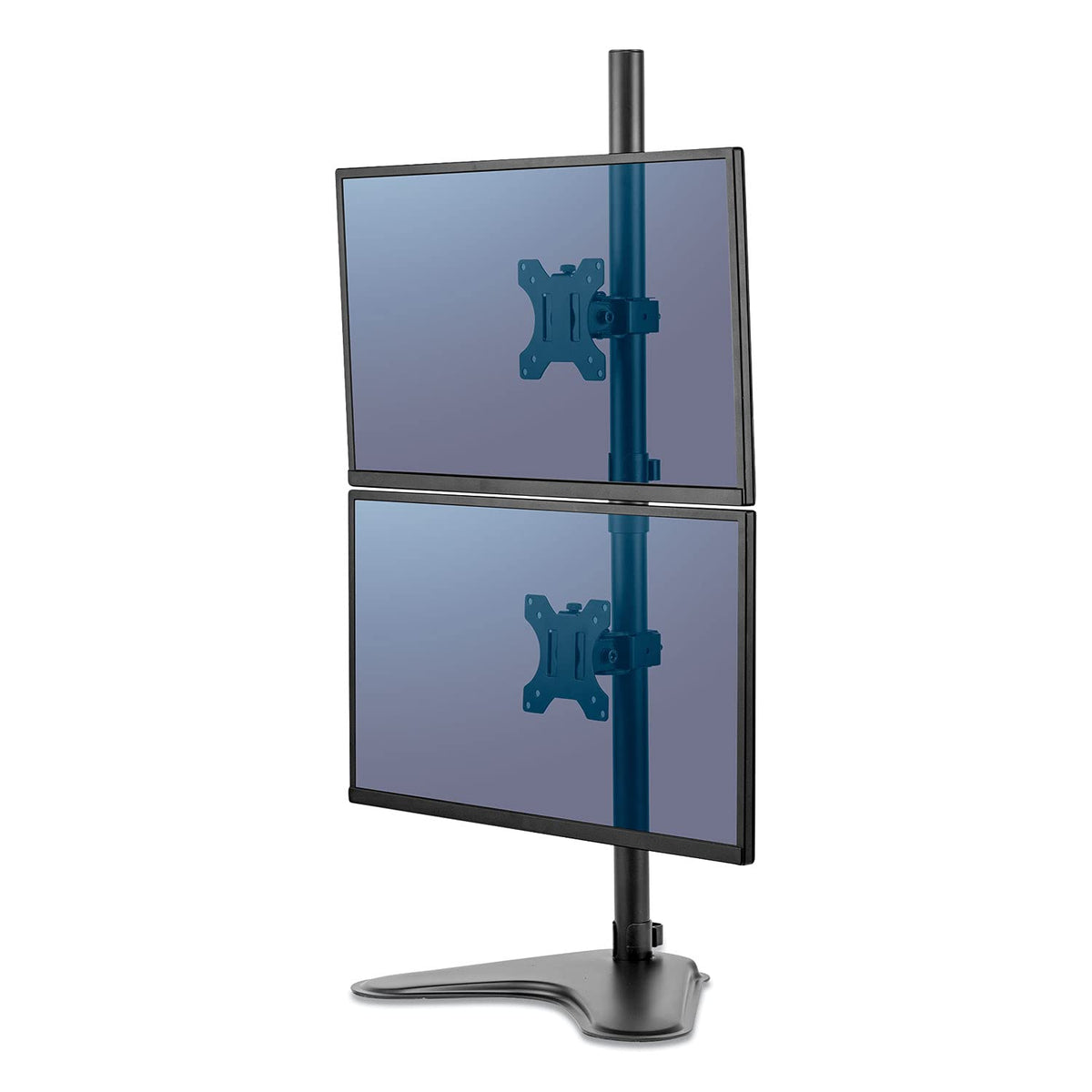 Fellowes 8044001 Professional Series Free-Standing Stacked Monitor Mount, Adjustable Computer Monitor Stand for 2 Monitors with Dual Monitor Arms, 32