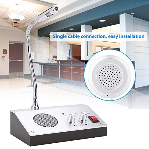 Intercom Dual Way System,Mic Speaker Window Counter Drive Thru Speaker Through Store Glass Counter for Bank Office Store Bus Station Security Company