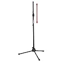 Gator Frameworks Standard Tripod Microphone Stand with Adjustable Height and Both 3/8" and 5/8" Adapters (GFW-MIC-2000)