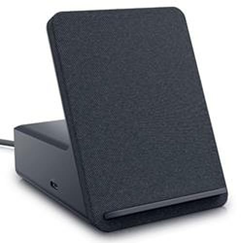 Dell Dual Charge Dock HD22Q - Fabric Wrapped Charging Stand, Type-C Connector, Qi Enabled Charging, Wake-on-Dock, Smartphone Rest, Power Button LED