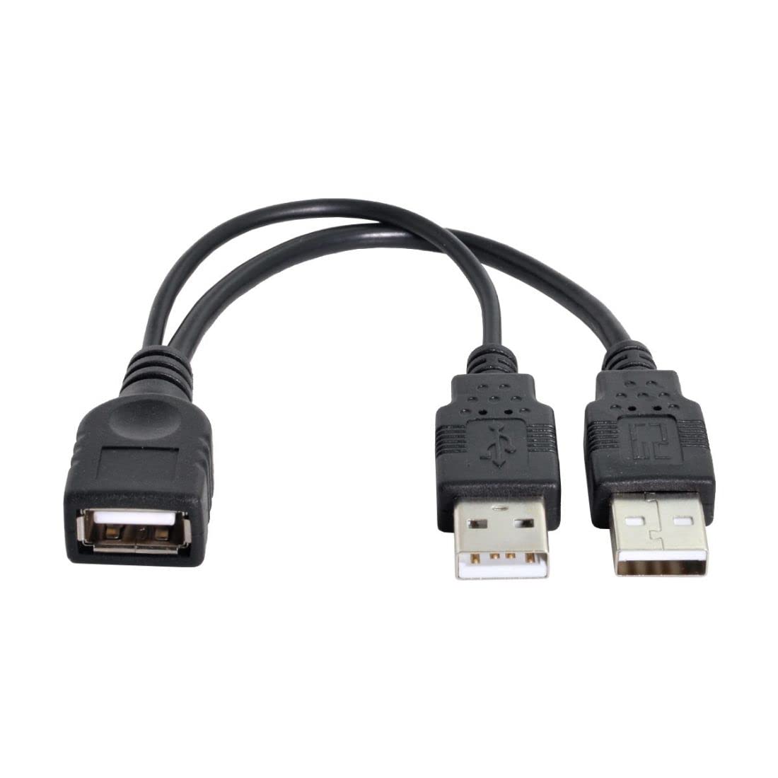 chenyang USB 2.0 Y Splitter Cable USB 2.0 Female to Male Data Charger Extension Cable with Auxiliary Power Supply Port