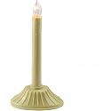 9.5" Single Yellow Ivory Candolier Christmas Indoor Candle Lamp - Clear C7 Light