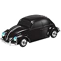 QFX Bluetooth 1960 Bug Retro Car Replica Speaker, 3-inch Speakers, Hands Free Link, Built-in Microphone, FM Radio and LED Party Lights, Black