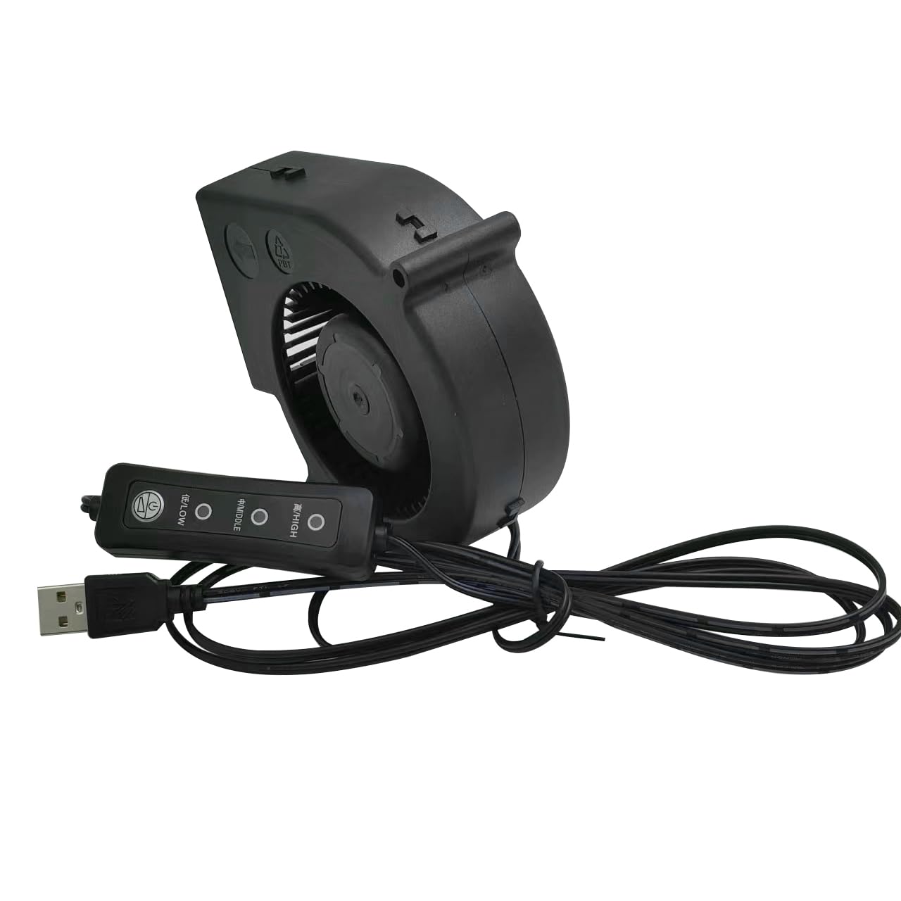 HVVH Portable Dual Ball 5V USB 3500RPM 35CFM Multifunctional Variable Speed DIY Air Mover Blower USB Cooling Fan for DIY Computer Case, Mining Server