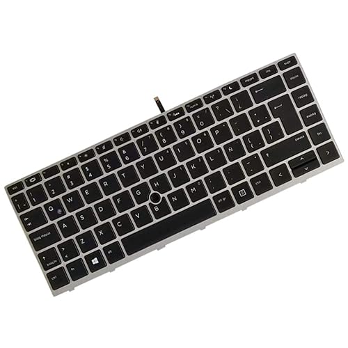 Laptop Replacement Keyboard Compatible for HP ProBook 640 g5 645 g5 Latin Layout Backlit Sliver Frame