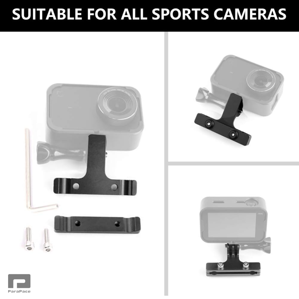 ParaPace Bicycle Saddle Rail Camera Mount Bike Seat Mount for GoPro Hero 10/9/8/7/6/5s/5/4s/4/3+ Campark AKASO DJI OSMO Action Cameras