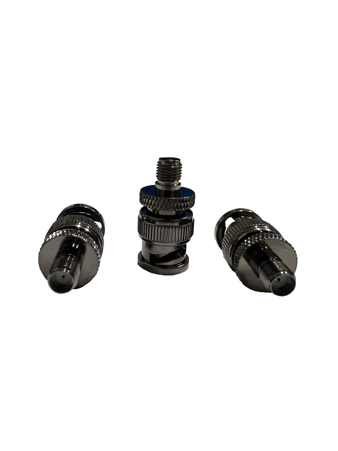 Anteenna TW-SMAJ-BNCP (3-Pack) SMA Female to BNC Male Coaxial Adapter - Premium Black Chromium Plated Copper Connector, Ideal for Amateur Radio
