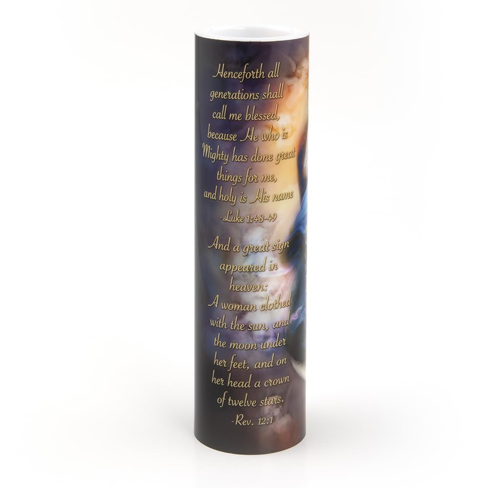 Immaculate Conception, LED Flameless Devotional Prayer Candle, THE SAINTS COLLECTION
