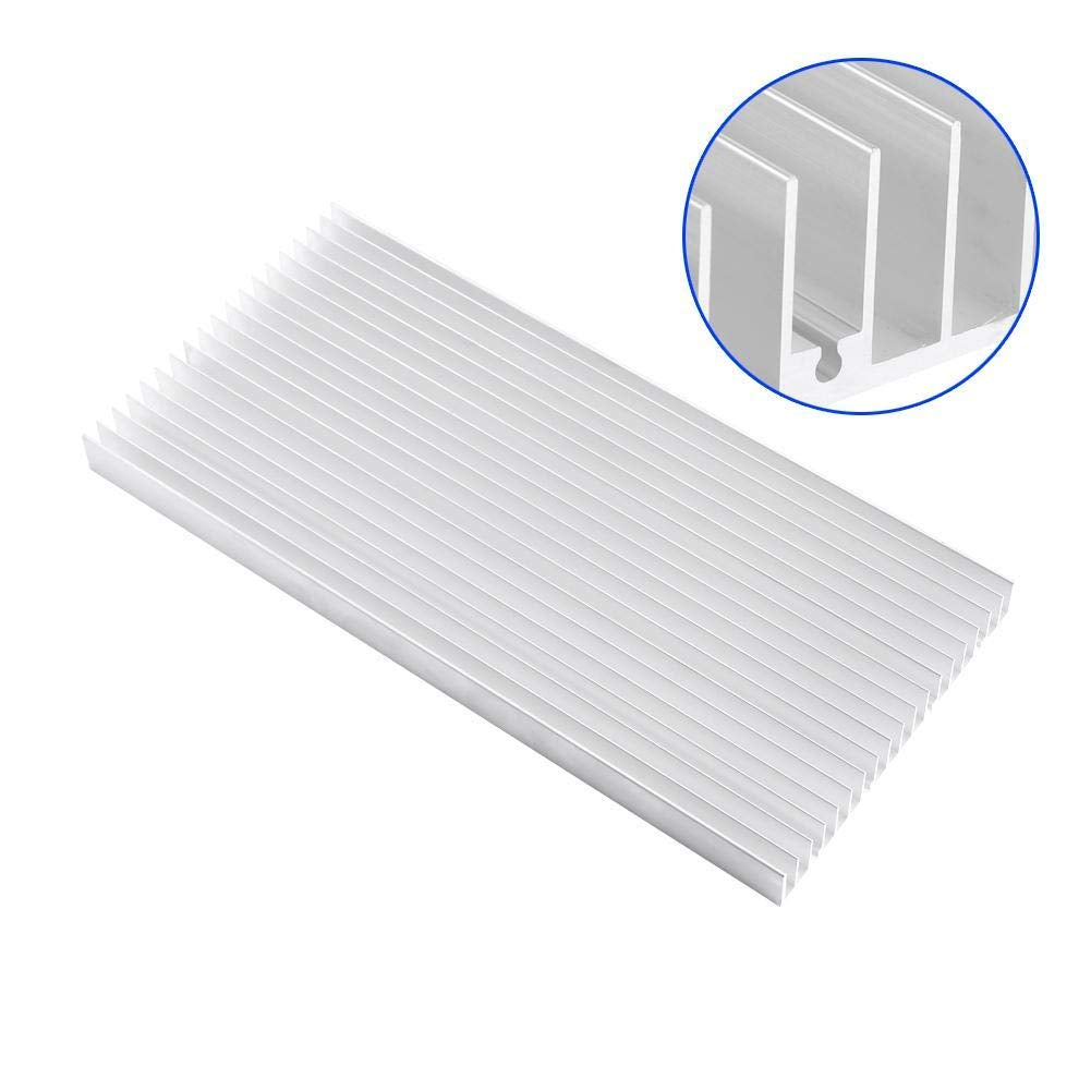 Large Aluminum Heatsink,Aluminum Heat Sink 300 * 140 * 20mm / 11.81 * 5.51 * 0.78" Big Heatsink Very Large Heat Sinks 30014020MM Heat Sinks Cooling 19