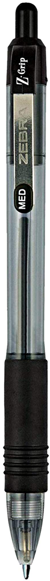Zebra Pen Z-Grip Retractable Ballpoint Pen, Medium Point 1.0mm, 24 Black & 24 Blue Ink Pens, Bulk Pack of 48