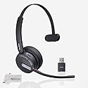 Yealink WH64 Hybrid Wireless Headphones DECT & Bluetooth Mono MS, Teams Certified, For PC, Laptop & Mobile, USB-C Dongle, 150m Range, 32H Talk Time…