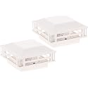 GreenLighting 2 Pack Modern Low Voltage Powered 120 Lumen LED Post Cap Light for 4x4 or 5x5 Posts (White)