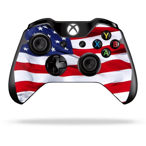 MightySkins Skin Compatible with Microsoft Xbox One or One S Controller - American Flag | Protective, Durable, and Unique Vinyl wrap Cover | Easy