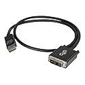 C2G Display Port Cable, Display Port to DVI, Male to Male, Black, 6 Feet (1.82 Meters), Cables to Go 54329