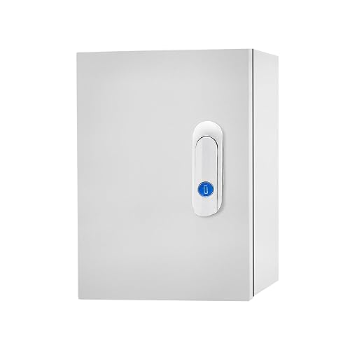 Outdoor Electrical Box 12 x 8 x 6''D NEMA 4X Enclosure Steel Box, Waterproof & Dustproof Outdoor/Indoor Lockable Electrical Junction Box,