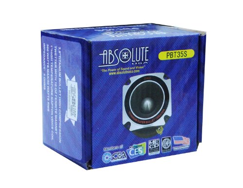 Absolute USA PBT35S 3.5-Inch Titanium Bullet High Compression Tweeter with 10 Oz Ferrite Magnet