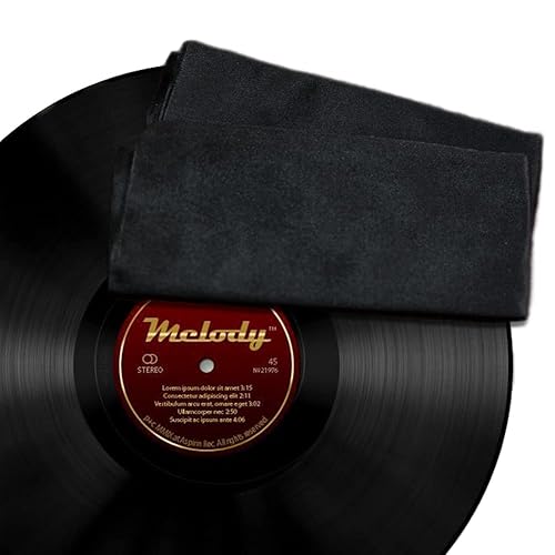 Record Cleaning Cloth 5 Pack 15''x15'' Big Size Anti-Static Microfiber Lint Free for LP Vinyl Record, Glasses,TV Screen, Laptop
