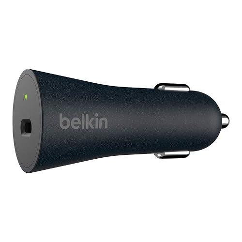 Belkin Boost Charge 27W Quick Charge 4+ Car Charger with 4ft/1.2m USB-C to USB-C Cable (Quick Charge 4+ Charger) (F7U076bt04-BLK)