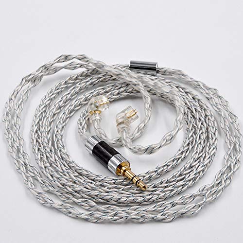FAAEAL KZ ZSN ZS10 PRO Upgrade Earphone Cable,8 Core Cable Silver Blue Hybrid 784 Cores Silver Plated Upgrade Cable,Dedicated Cable 2Pin 0.75mm…