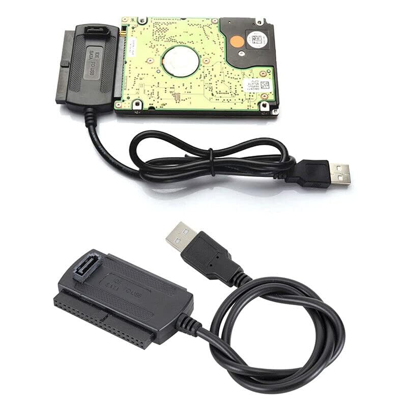 BUBUCAM USB 2.0 to IDE SATA Adapter Converter Cable for 2.5 3.5 Inch Hard Drive Drives HDDs SSDs IDE and SATA Adapter Cable