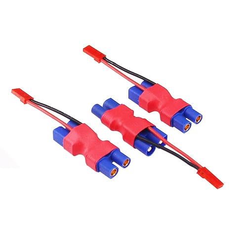 BDHI 3pcs EC3 Male to Female Connector with in-line JST Male 20awg 5cm Cable Parallel Power Adapter for Camera Gimbal(B174-3)