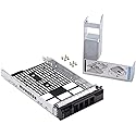 mveohos 3.5" SAS/SATA Hard Drive Tray Caddy with 2.5" HDD Adapter SSD SAS SATA Bracket for Dell Poweredge R320, R420, R720, T320, T420, T620 Servers