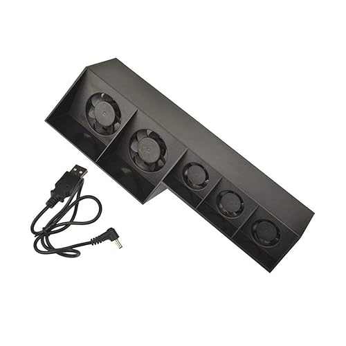 OSTENT USB Cooling Fan Cooler 4-Fan Temperature Adjustable for Sony PS4 Console