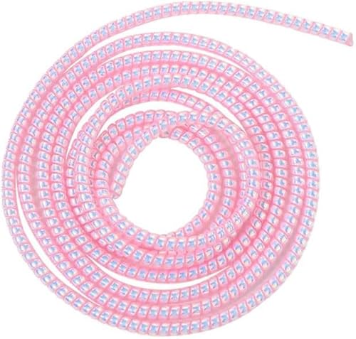 Spiral Cable Protector, Headphone & Data Cable Saver - for Prevent Pets from Biting The Cable Sleeves Cord Management, Pink