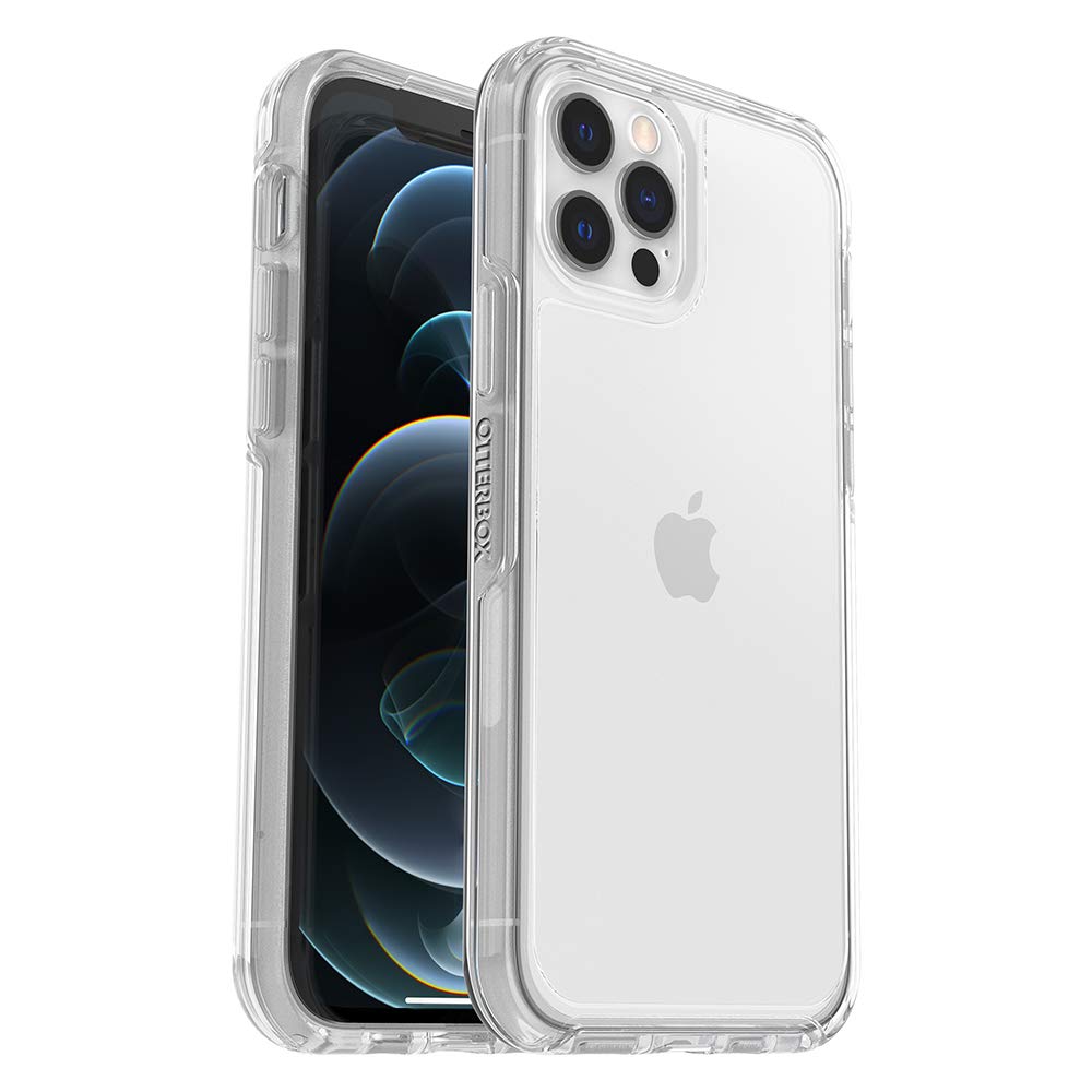 OtterBox iPhone 12 & iPhone 12 Pro Symmetry Series Series Case - Clear, Ultra-Sleek, Wireless Charging Compatible, Raised Edges Protect Camera