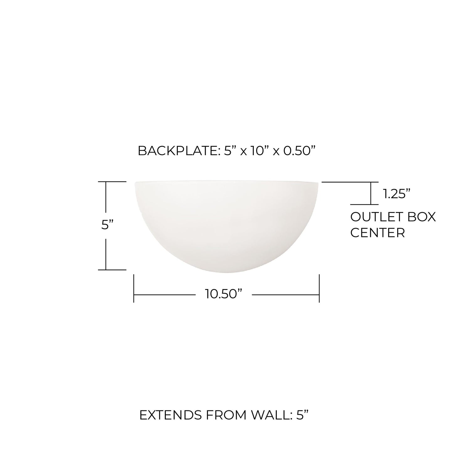 Capital Lighting 1680MW Crescent Opal Glass Wall Sconce, 1-Light 100 Watt, 5" H x 11" W, Matte White